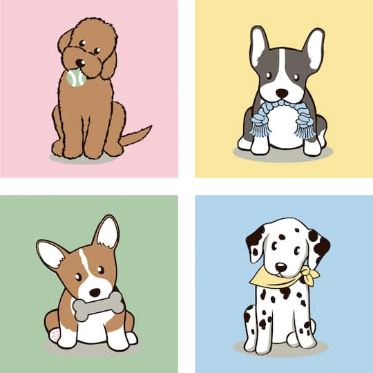 Dogs Paint-by-Number Gallery Mini Kit by Artist's Loft®